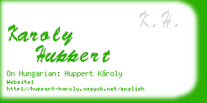 karoly huppert business card